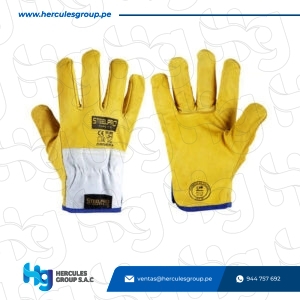 Guante Cuero Driver Amarillo