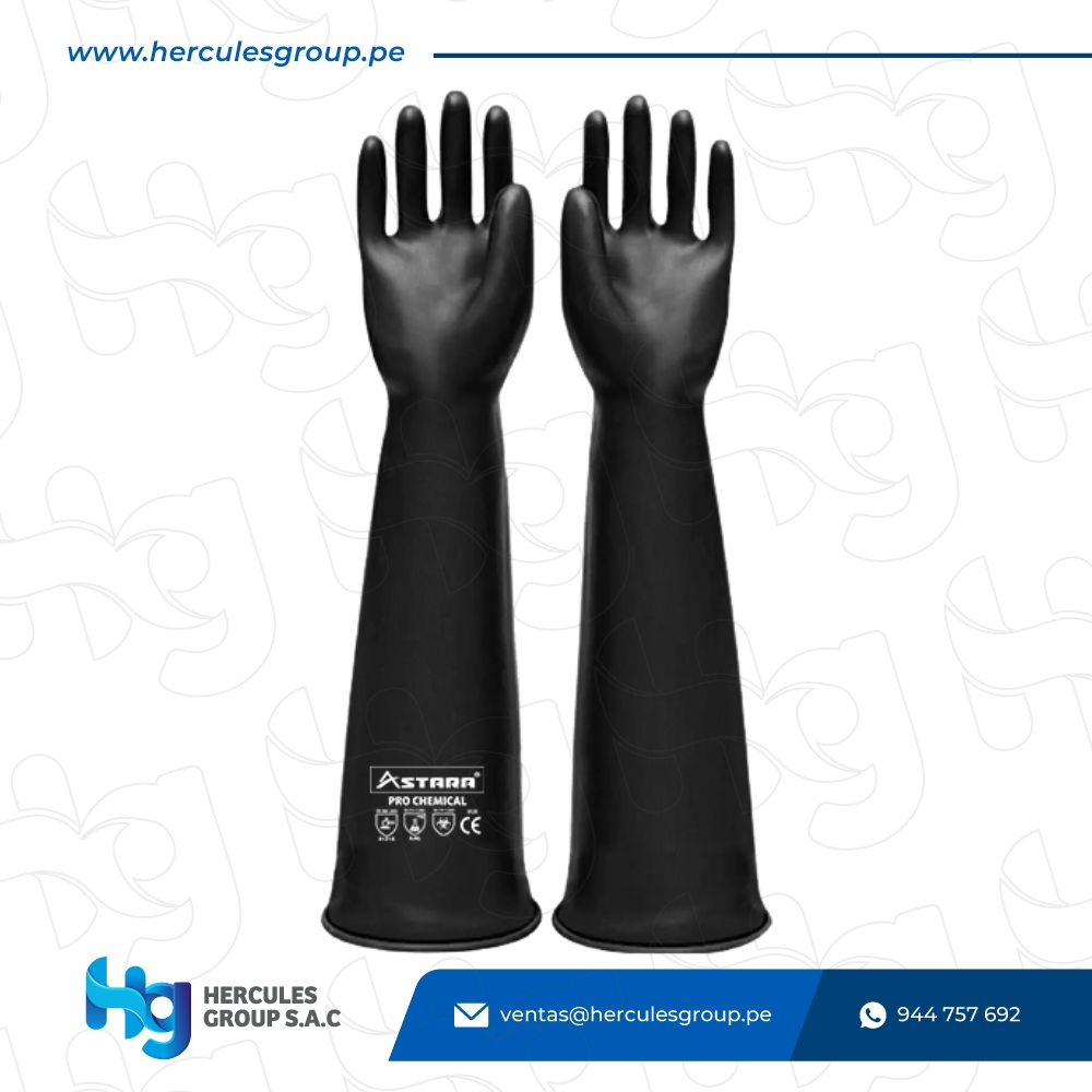 GUANTE DE JEBE INDUSTRIAL LISO 55CM (22″) ASTARA