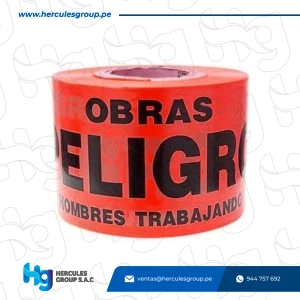 ROLLO CINTA SEÑALIZACION RFX 200 MT ROJO STEELPRO