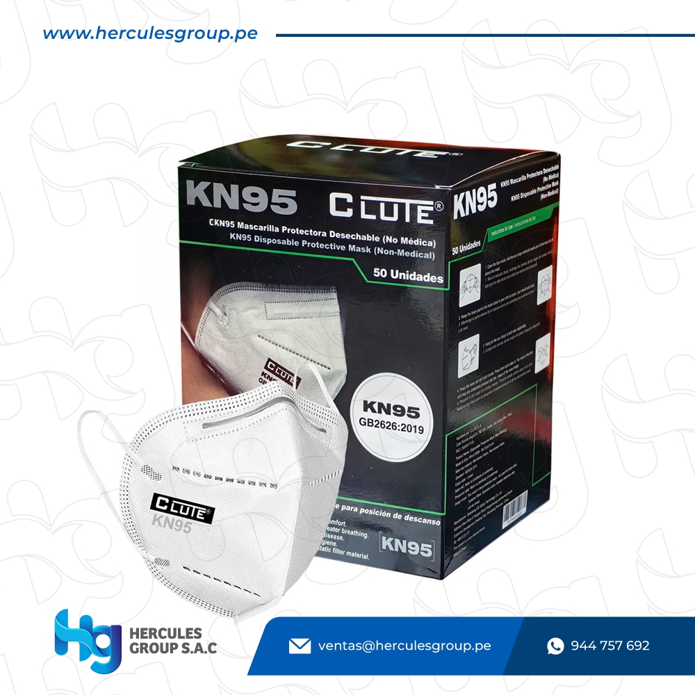caja de mascarilla protectora KN95 de la marca clute