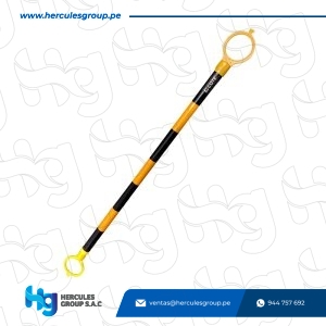 barra retráctil amarillo negro de la marca clute